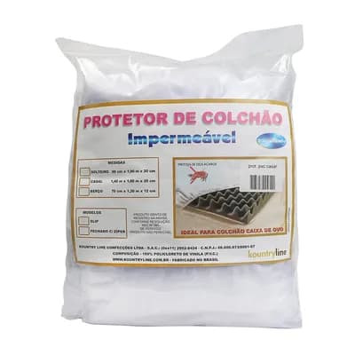 PROTETOR DE COLCHÃO IMPERM. CASAL 140X190X20CM PVC KOUNTRY