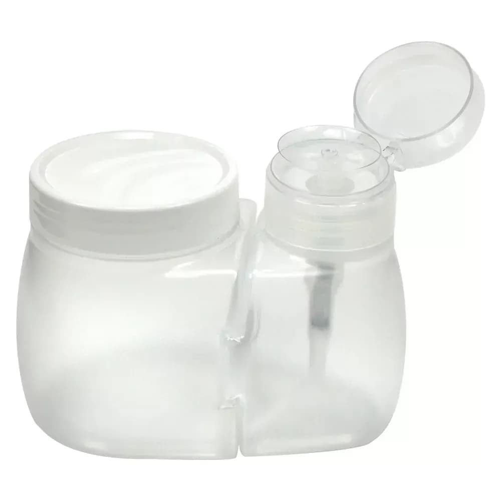 DOSADOR ACETONA 130ML COM PORTA ALGODÃO INCOLOR SANTA CLARA