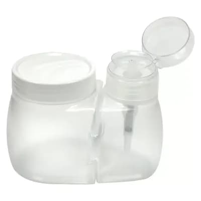 DOSADOR ACETONA 130ML COM PORTA ALGODÃO INCOLOR SANTA CLARA