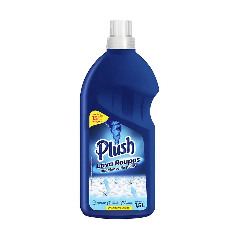 LAVA ROUPAS LÍQUIDO REPELENTE DE PELOS 1,5L PLUSH