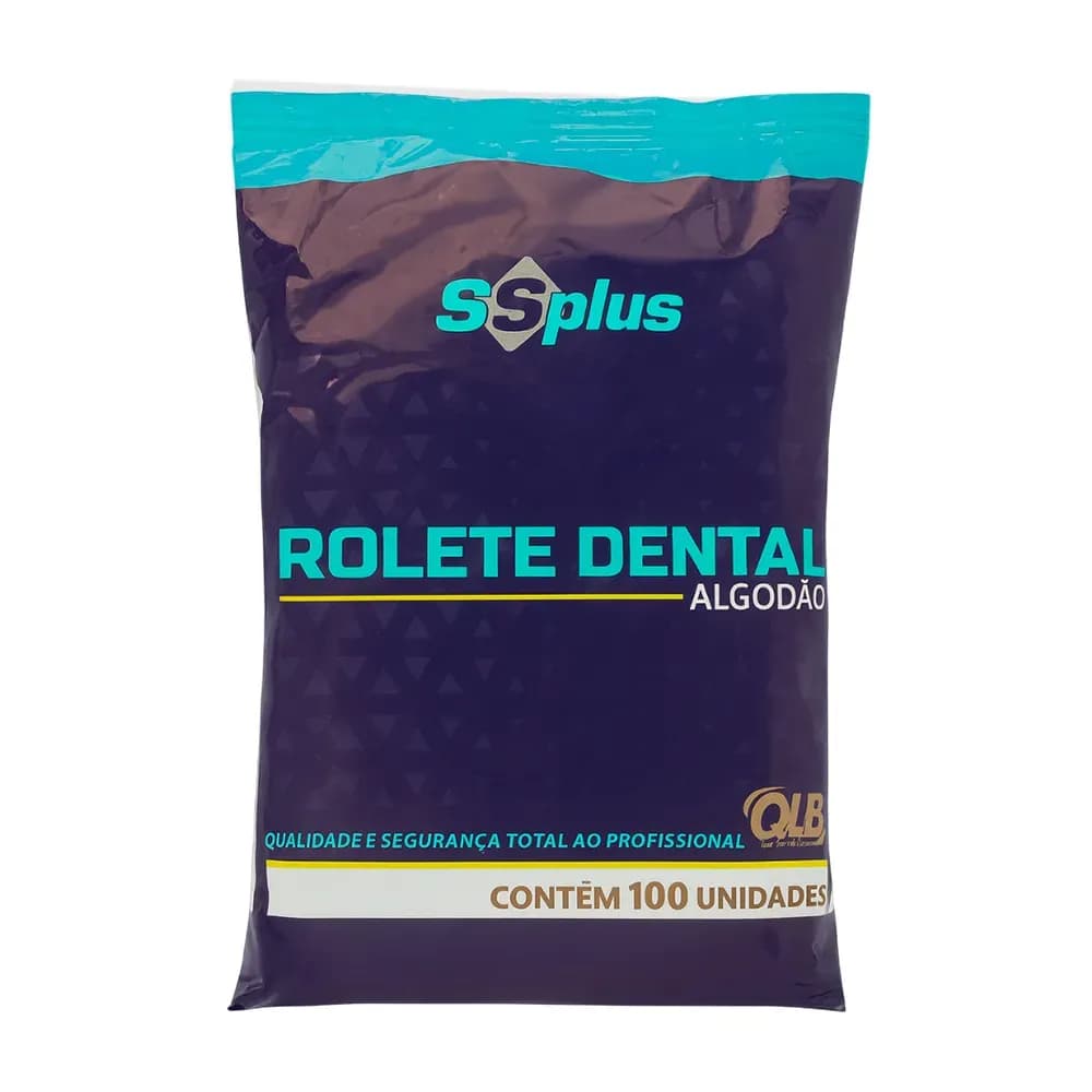 ROLO DENTAL ALGODÃO C/100 UNIDADES SSPLUS