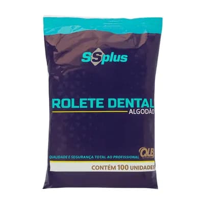 ROLO DENTAL ALGODÃO C/100 UNIDADES SSPLUS