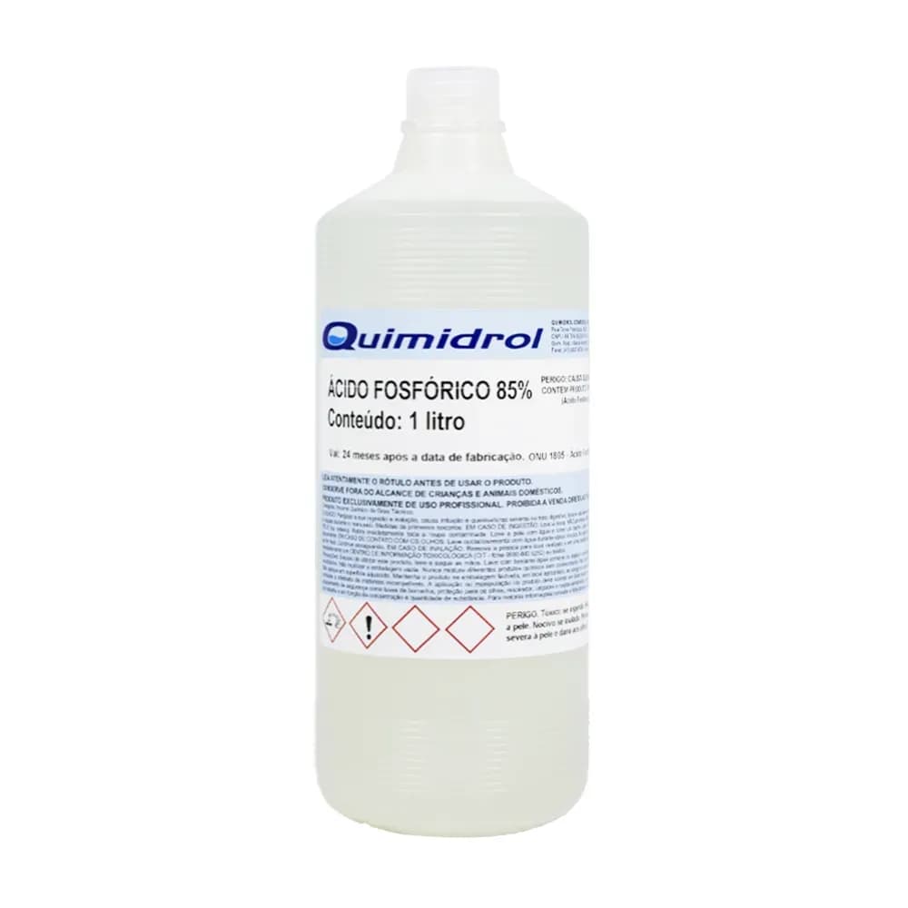 ÁCIDO FOSFÓRICO 85% ALIMENTÍCIO INCOLOR 1L QUIMIDROL