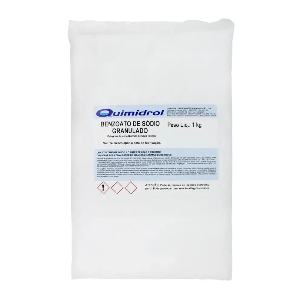 BENZOATO DE SÓDIO CONSERVANTE GRANULADO 1KG QUIMIDROL
