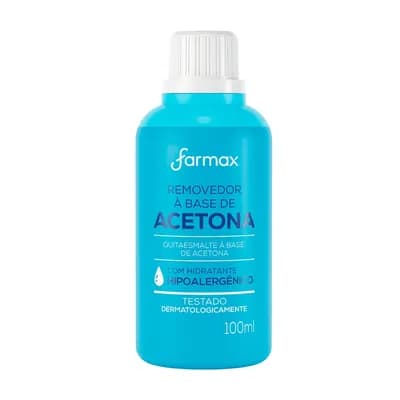 ACETONA REMOVEDOR DE ESMALTE HIPOALERGÊNICO 100ML FARMAX