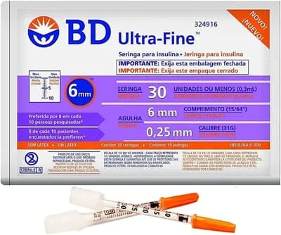 Seringa Ultra-Fine com 10 Unidades - BD