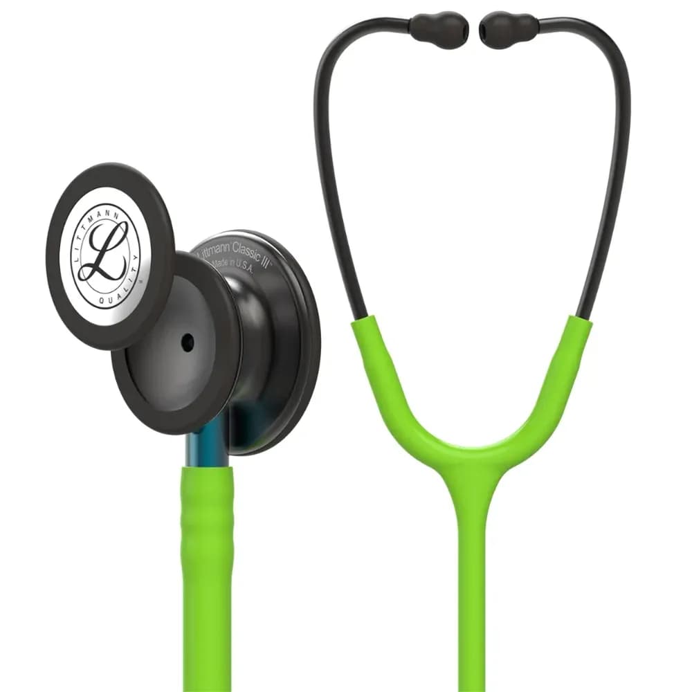 Estetoscópio Adulto/Pediátrico Littmann Classic III 5875 Verde Limão HB004727002