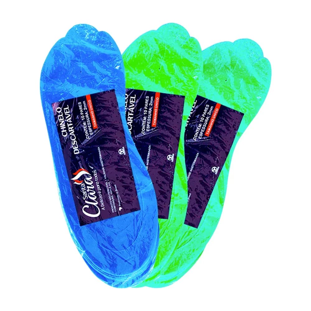 CHINELO EVA DESCARTÁVEL CORES SORTIDAS 10 PARES SANTA CLARA