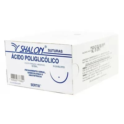 Fio de Sutura Ácido Poliglicólico 3-0 Com 36 Unidades - Shalon