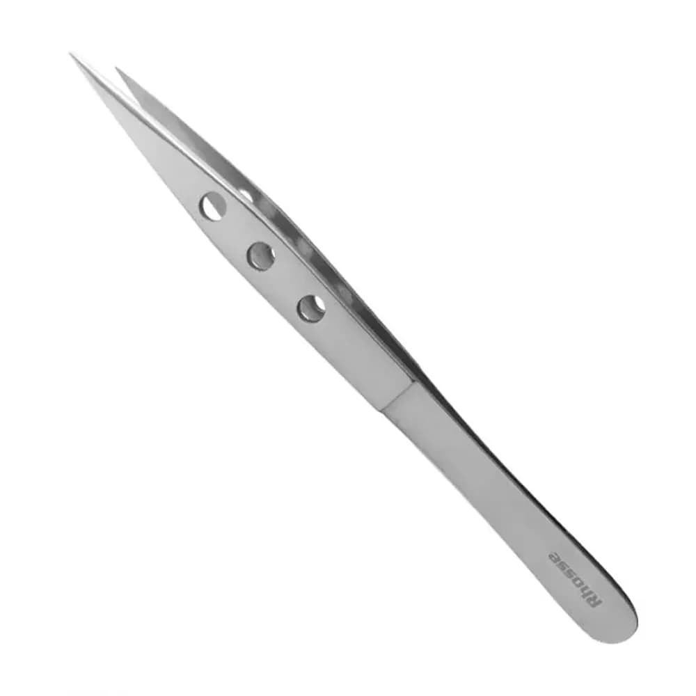 PINÇA RELOJOEIRO RETA EM AÇO INOX 10CM
