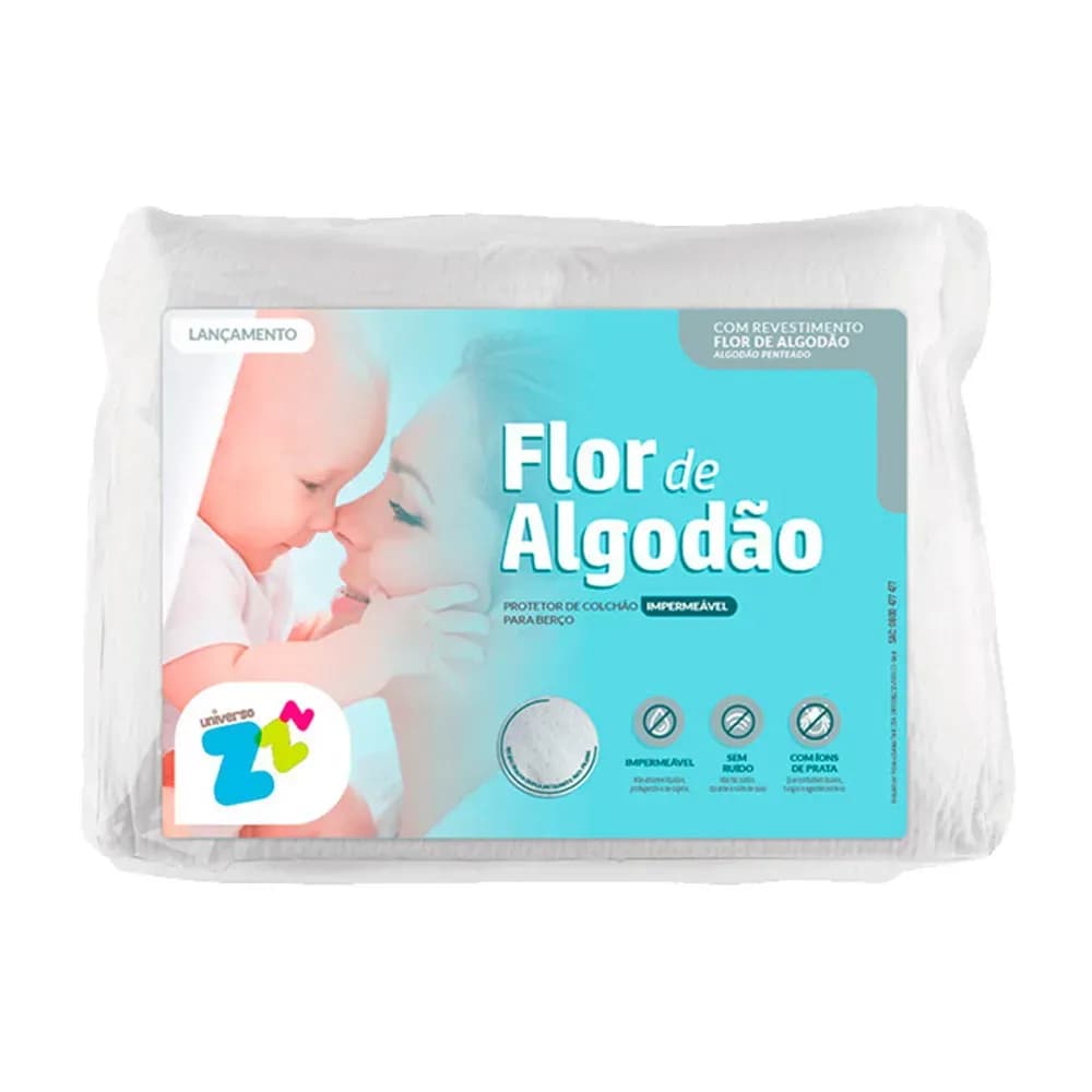 PROTETOR DE COLCHÃO IMPERMEÁVEL PARA BERÇO 70X130CM FIBRASCA