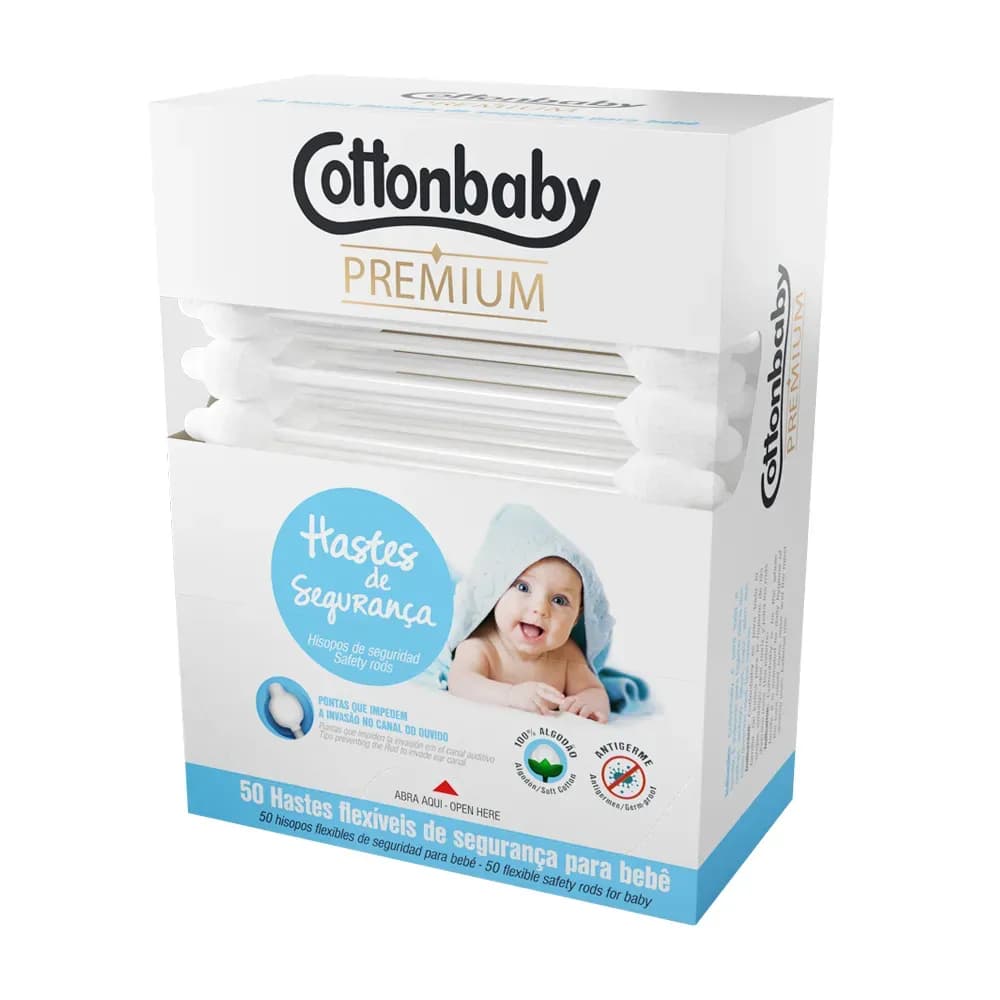 COTONETE PARA BEBÊ PONTA OCA PREMIUM C/50UN COTTONBABY