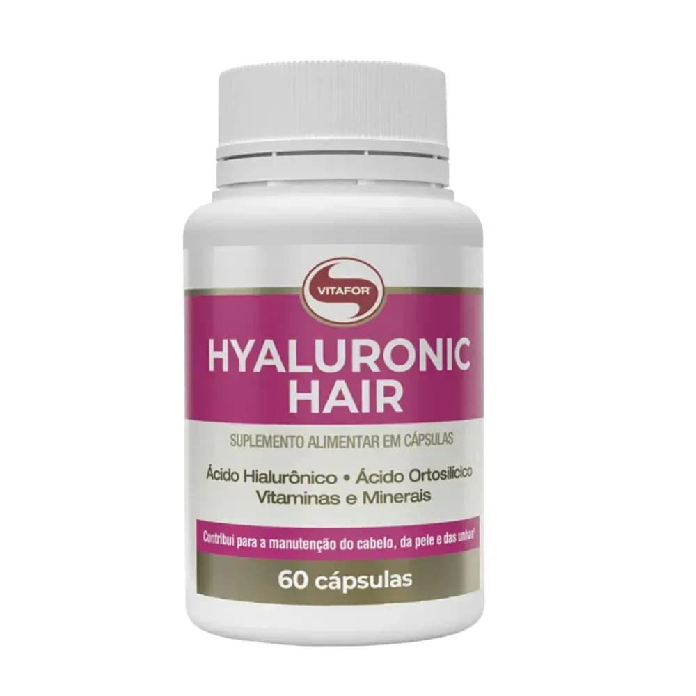 ÁCIDO HIALURÔNICO E ORTOSILÍCICO 60CPS HYALURONIC HAIR VITAFOR