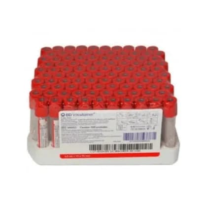 Tubo Seco Vermelho 4ML com Ativador de Coágulo BD Vacutainer 360053