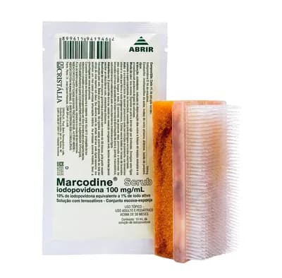 Escova para Assepsia das Mãos com PVPI Degermante (Marcodine) - Cristália