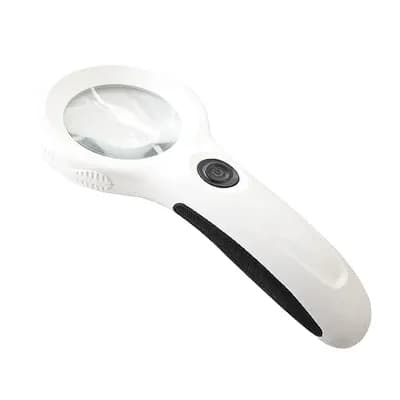 LUPA DE MÃO PORTÁTIL COM LED 9 LÂMPADAS ZOOM 4X FABINJECT