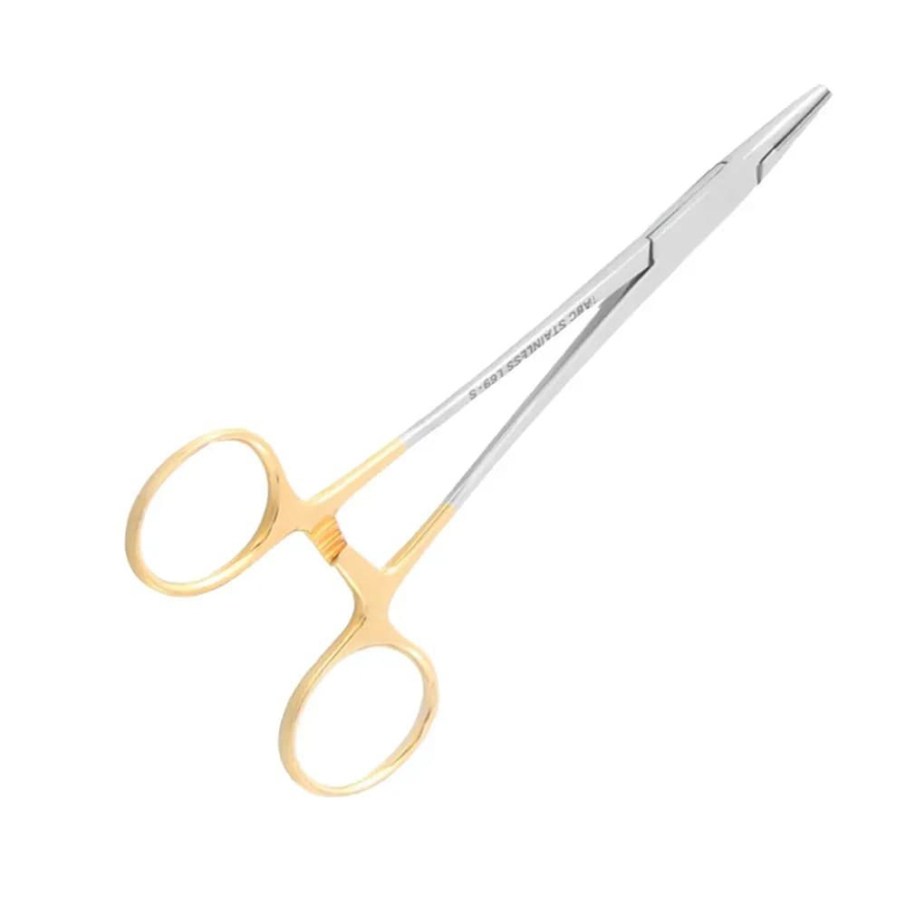 PORTA AGULHA OLSEN HEGAR AÇO INOX COM WIDIA SUTURA 14 CM ABC