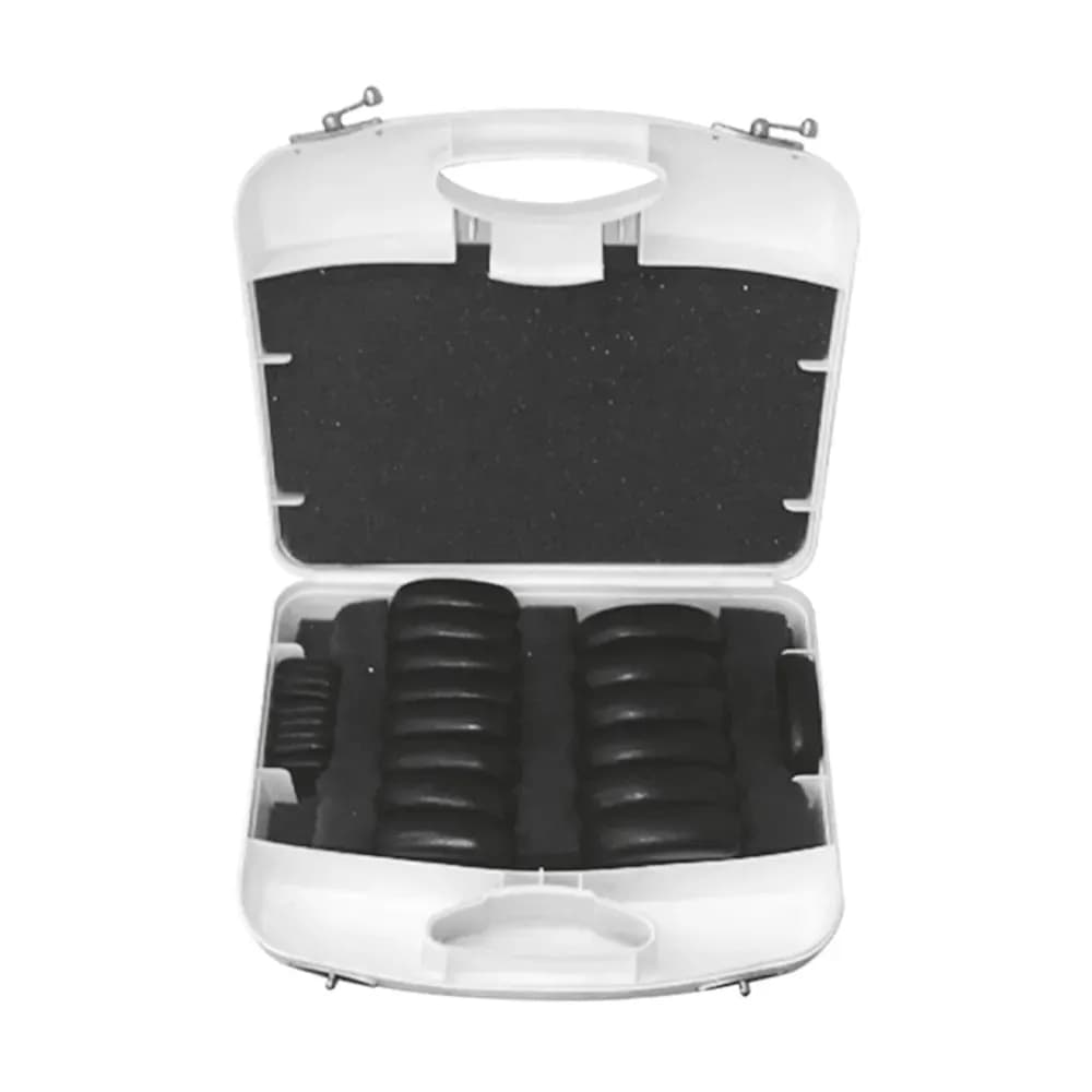 KIT PEDRAS VULCÂNICAS PARA MASSAGEM COM 23 PEDRAS ESTEK