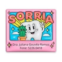 Ímã de Geladeira Kikinho Cacto Sorria