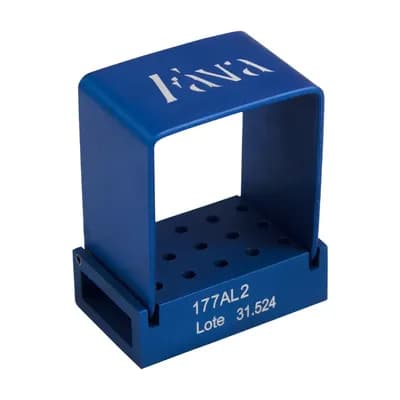BROQUEIRO DE ALUMÍNIO PARA 15 BROCAS PM COR AZUL FAVA