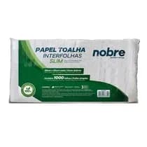 Papel Toalha Interfolha Slim 2 Dobras 20x20cm com 1000 Folhas - Nobre