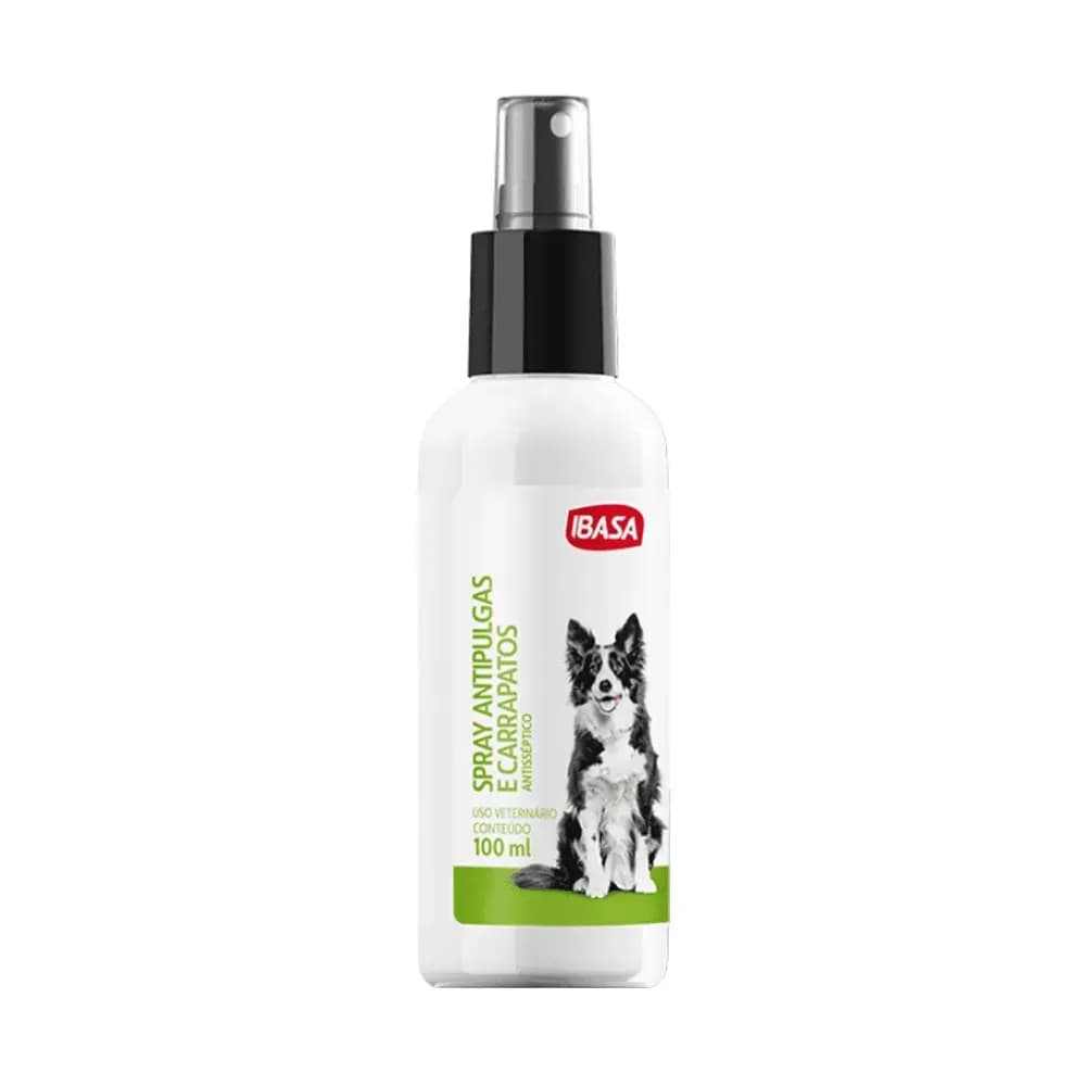 SPRAY ANTIPULGAS E CARRAPATOS ANTISSÉPTICO 100ML IBASA
