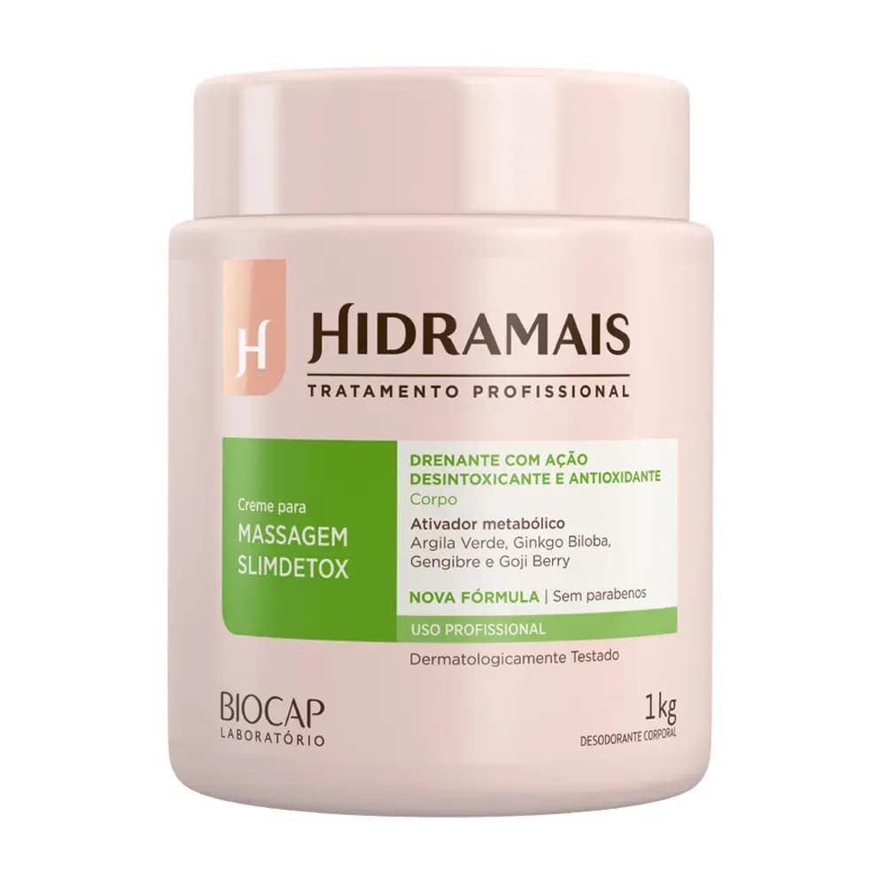 CREME PARA MASSAGEM SLIMDETOX 1 KG HIDRAMAIS