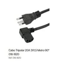 Cabo de Força para Fax Computador 1,5m 20A 90 Graus