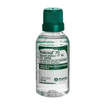ANTISSÉPTICO ÁLCOOL ETÍLICO HIDRATADO 77° 50ML RIALCOOL RIOQUÍMICA