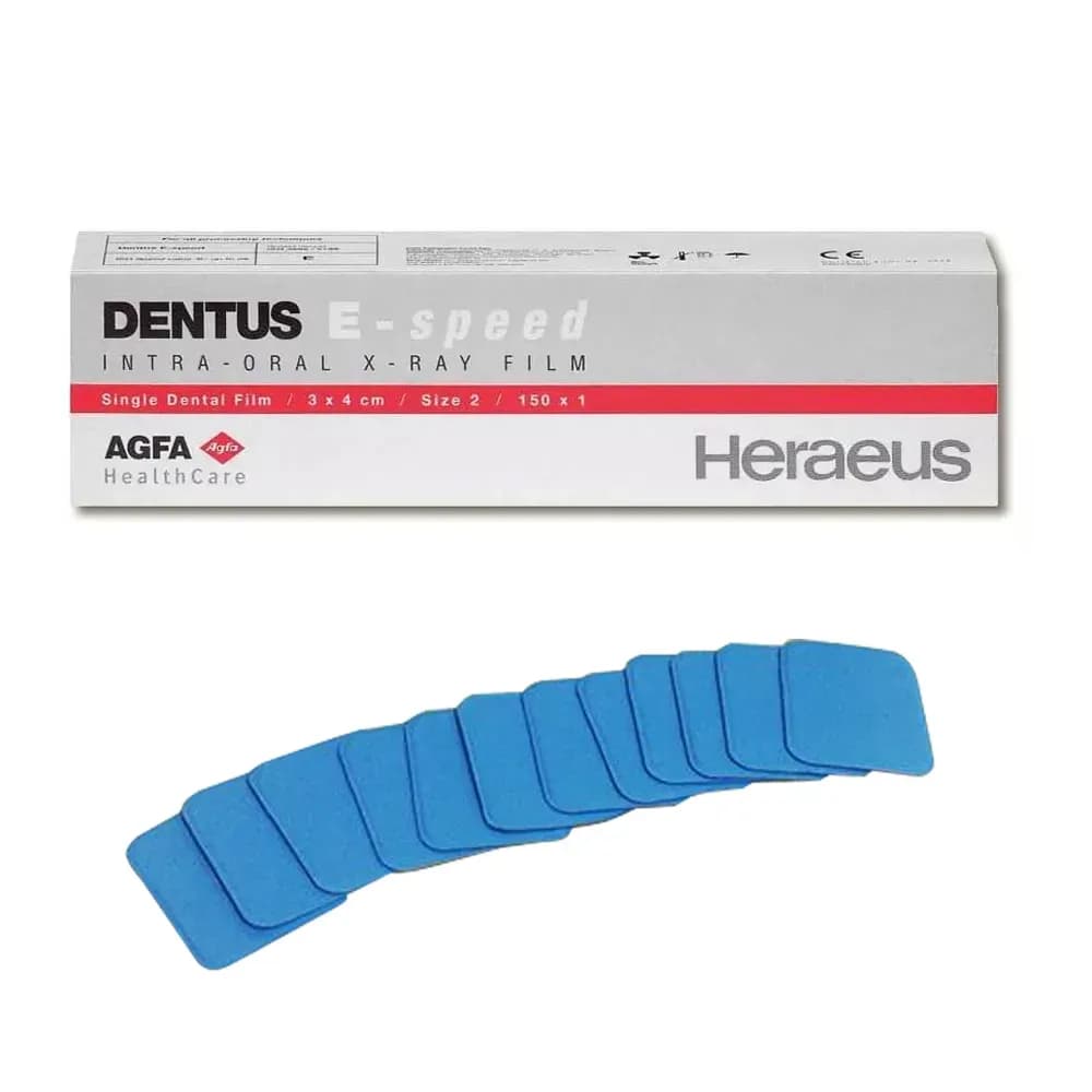 FILME RADIOLOGICO DENTUS E-SPEED ADULTO 150UN AGFA