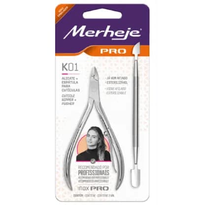 Alicate Para Cutículas Profissional C/ Espátula Inox C/1UN 20010243