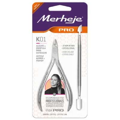 Alicate Para Cutículas Profissional C/ Espátula Inox C/1UN 20010243