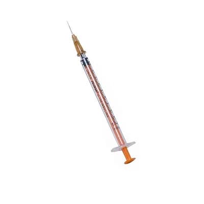 Seringa de 1ml, Estéril de uso Único para Insulina com Agulha da Solidor - Caixa 100 Unidades