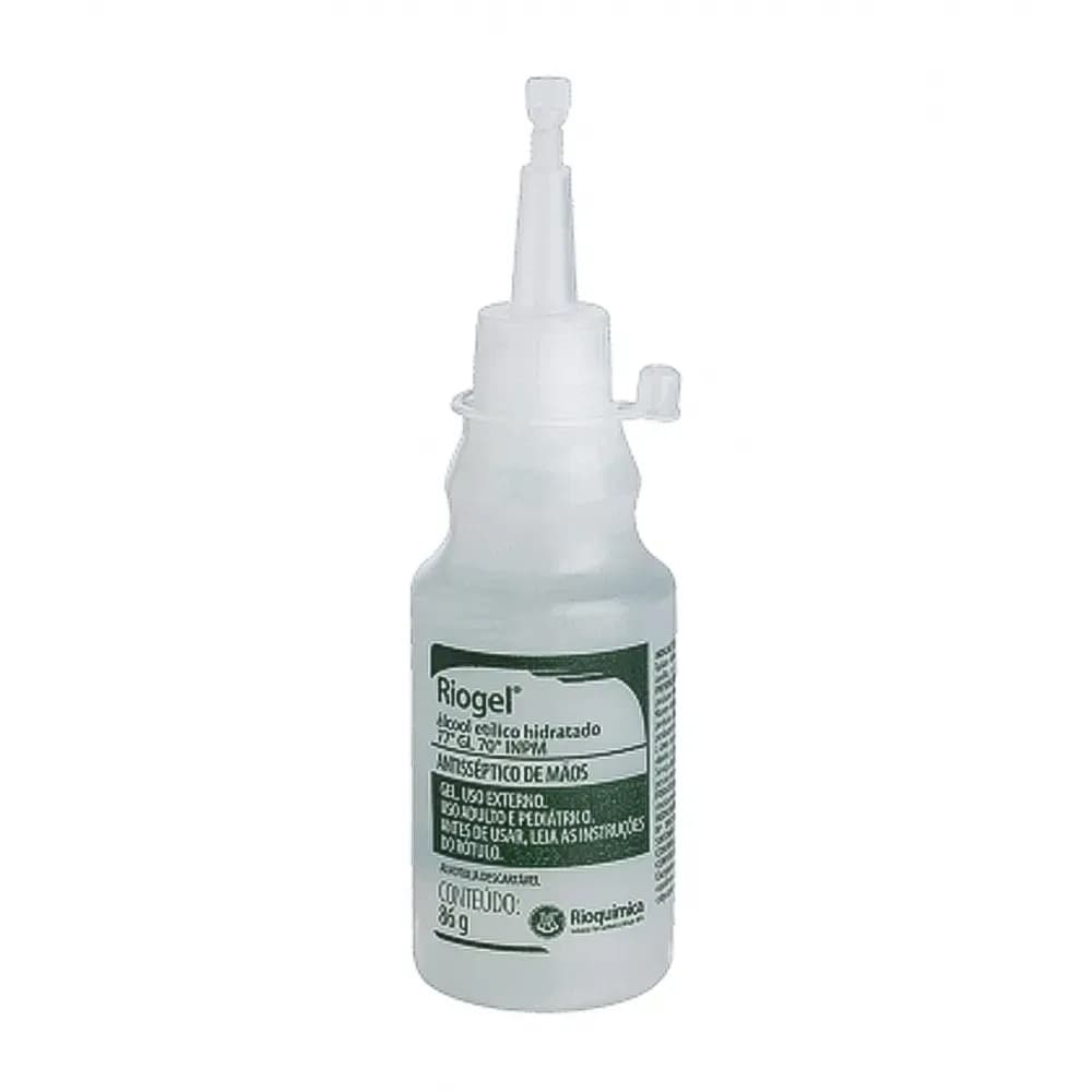 ÁLCOOL GEL 77° ANTISSÉPTICO PARA MÃOS 100ML 86G RIOGEL RIOQUÍMICA