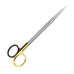 Tesoura Joseph Reta com Vídea e Supercut preto e dourado 17cm