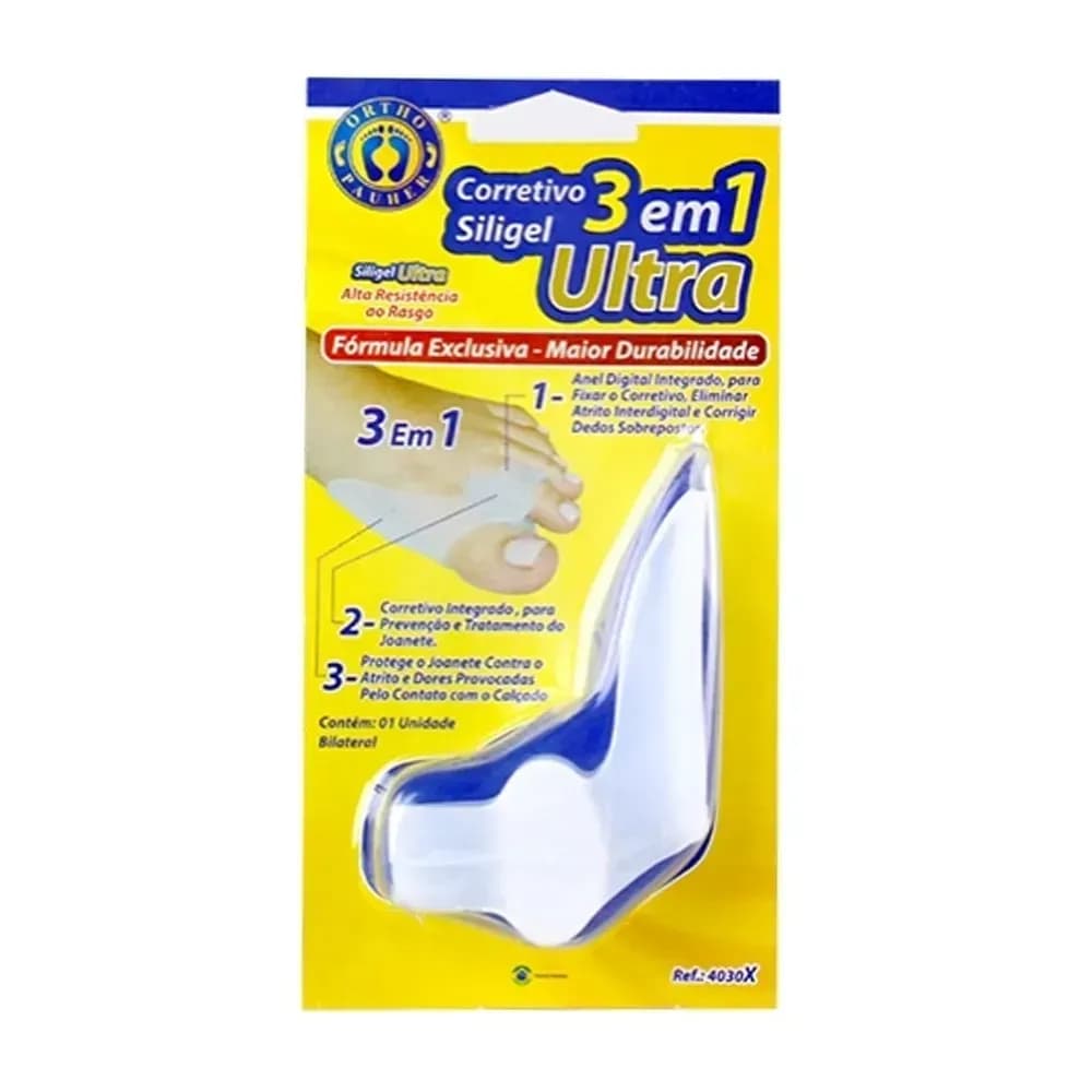 CORRETIVO 3 EM 1 PROTETOR JOANETE EM SILICONE SILIGEL ULTRA