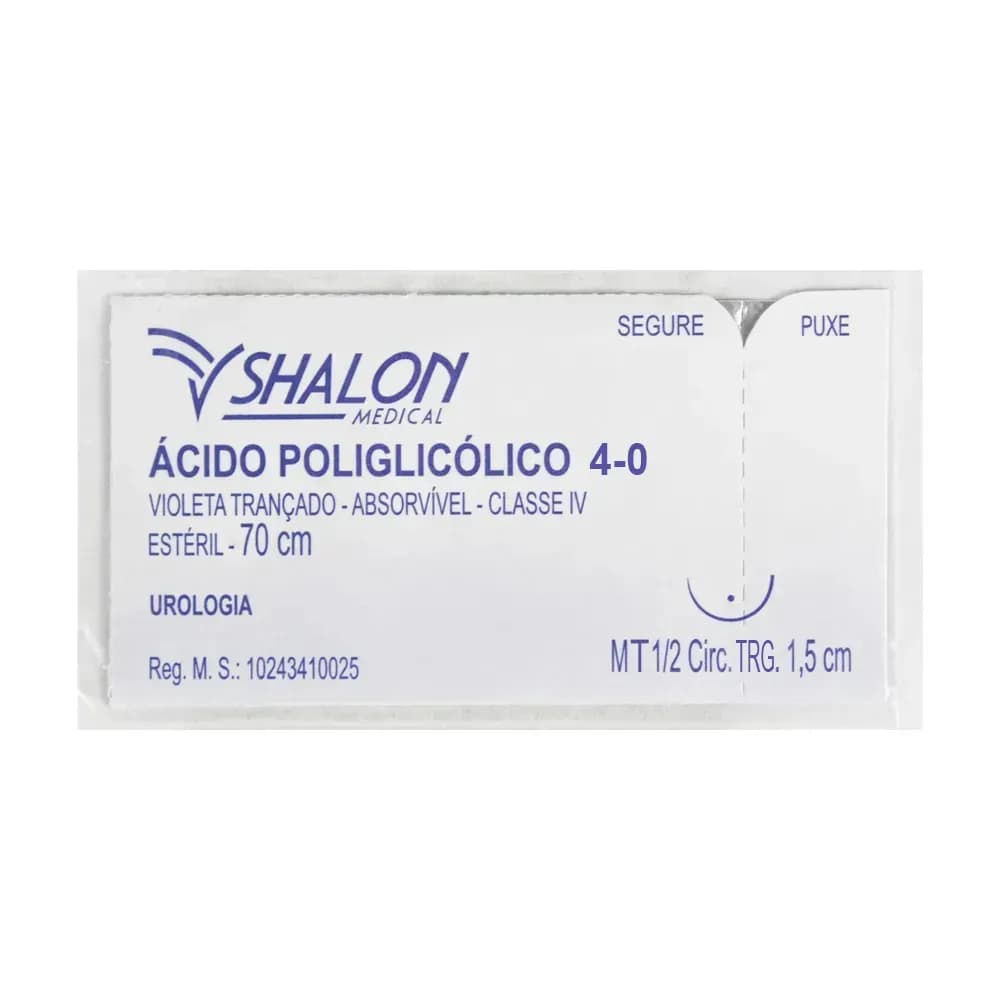 FIO SUTURA ÁCIDO POLIGLICÓLICO PARA UROLOGIA ESTÉRIL SHALON