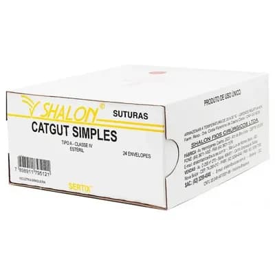 Catgut Simples 1 (Com Agulha) 24 Unidades - Shalon