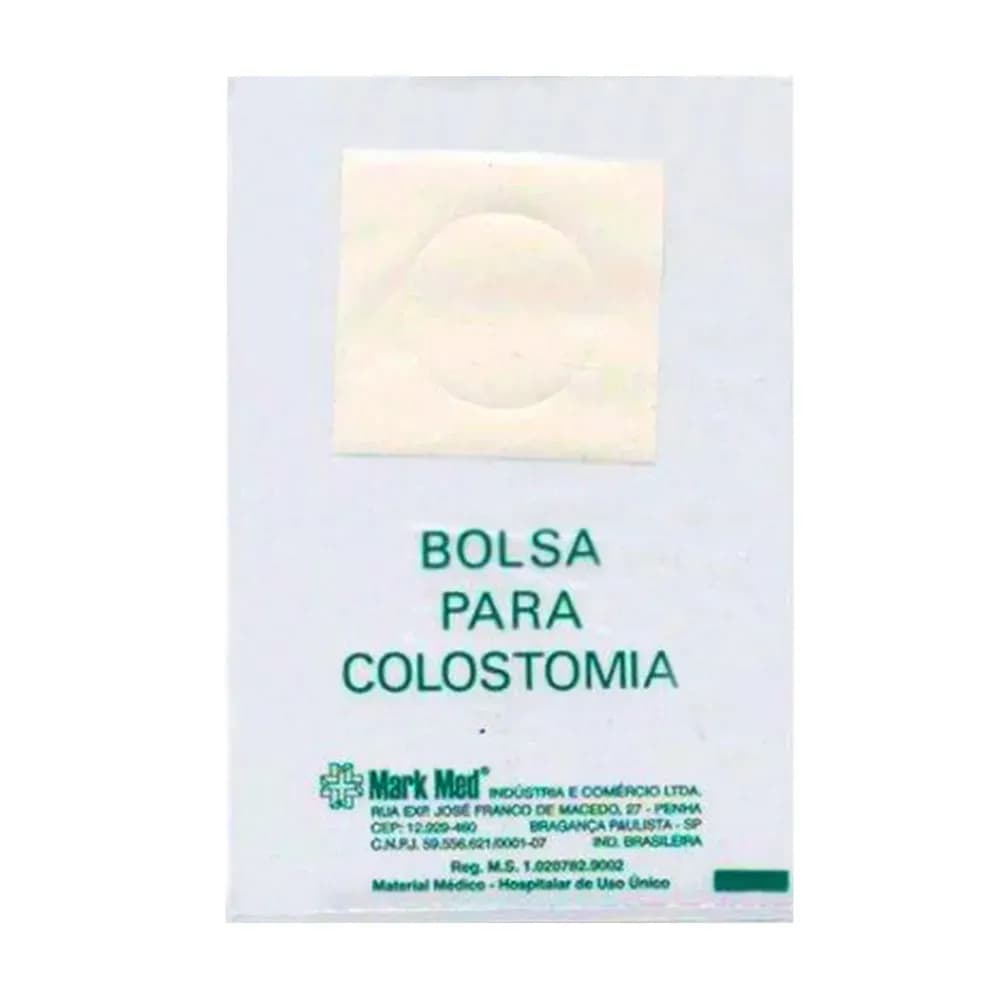 BOLSA PARA COLOSTOMIA DESCARTÁVEL 22X14 CM C/10UN MARK MED