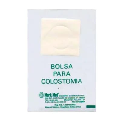 BOLSA PARA COLOSTOMIA DESCARTÁVEL 22X14 CM C/10UN MARK MED
