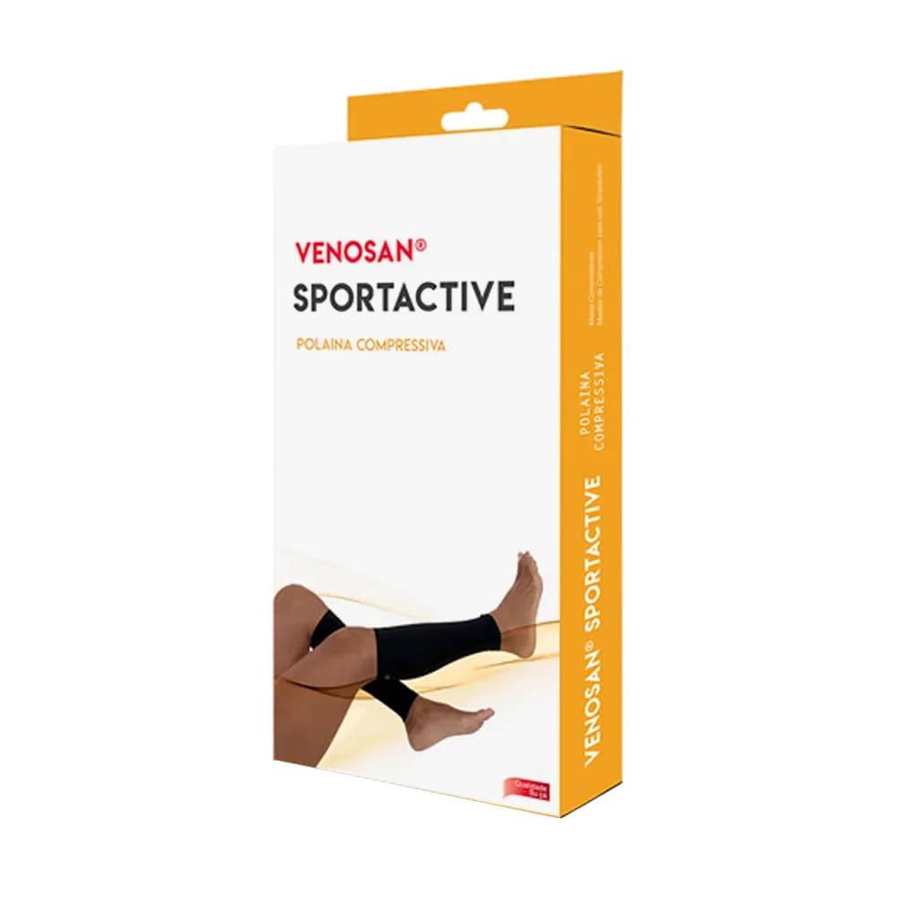 POLAINA COMPRESSIVA SPORTACTIVE 20-30MMHG BD PRETA VENOSAN