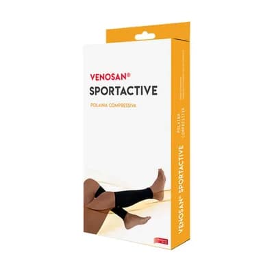 POLAINA COMPRESSIVA SPORTACTIVE 20-30MMHG BD PRETA VENOSAN