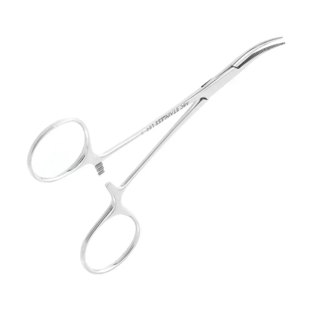 PINÇA HEMOSTÁTICA HALSTEAD MOSQUITO CURVA EM AÇO INOX ABC