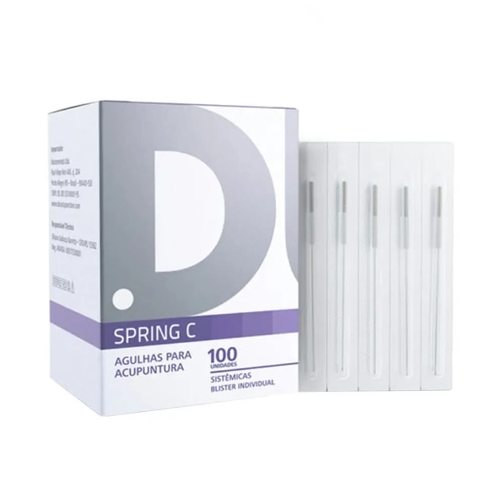 AGULHAS PARA ACUPUNTURA INDIVIDUAIS C/100UN SPRING C DUX
