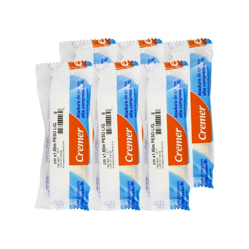 ATADURA DE CREPOM CYSNE 13 FIOS COM 06 ROLOS 1,8M CREMER