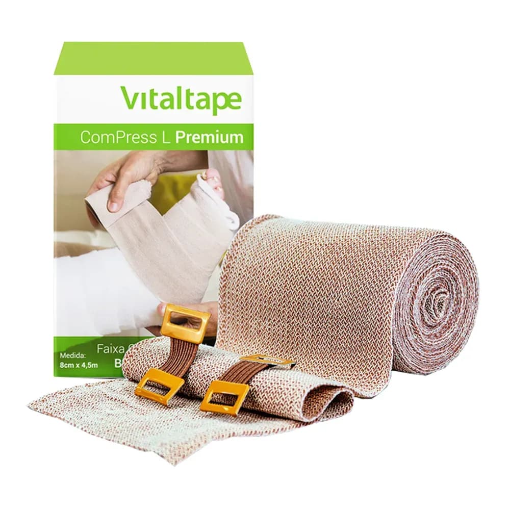 FAIXA COMPRESSIVA DE LINFEDEMA BEGE COMPRESS L VITALTAPE