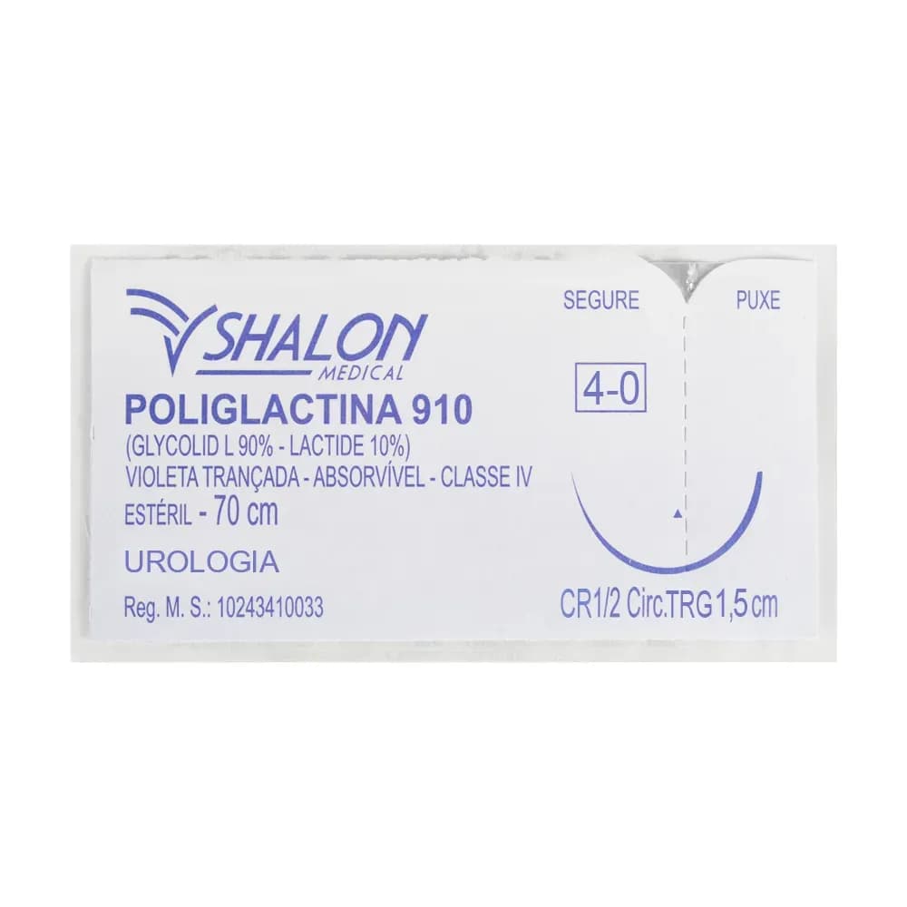 FIO SUTURA POLIGLACTINA 910 PARA UROLOGIA ESTÉRIL SHALON