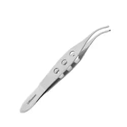 Pinça Conjuntiva Curva com Plataforma e Dente Forte 11cm