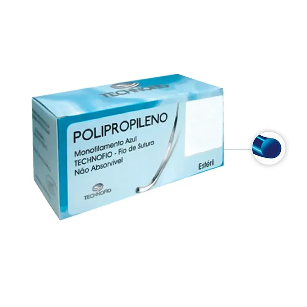 FIO DE SUTURA POLIPROPILENO 0 MONOF AZUL 24UN TECHNOFIO