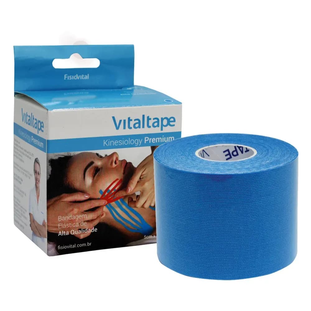 FITA KINESIO PREMIUM BANDAGEM ELÁSTICA 5MX5CM VITALTAPE